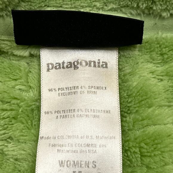Patagonia R3 Jacket Womens Medium Green Polartec Fleece Lined Full Zip - Picture 8 of 14